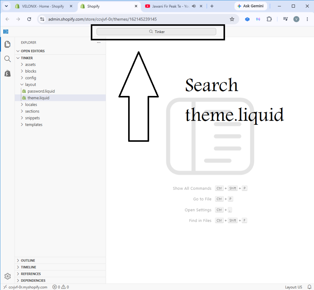 Search theme.liquid Step 3